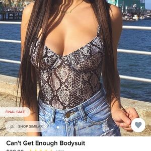 Sheer snake print bodysuit